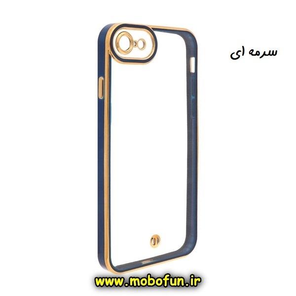 قاب گوشی iPhone 7 - iPhone 8 - iPhone SE 2020 - iPhone SE 2022 آیفون طرح الکتروپلیتینگ ژله ای شفاف اورجینال یونیک کیس Unique Case محافظ لنز دار سرمه ای کد 530